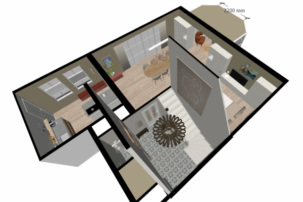 3D ontwerp interieurplan