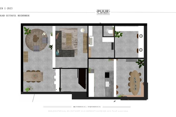 3D ontwerp interieurplan